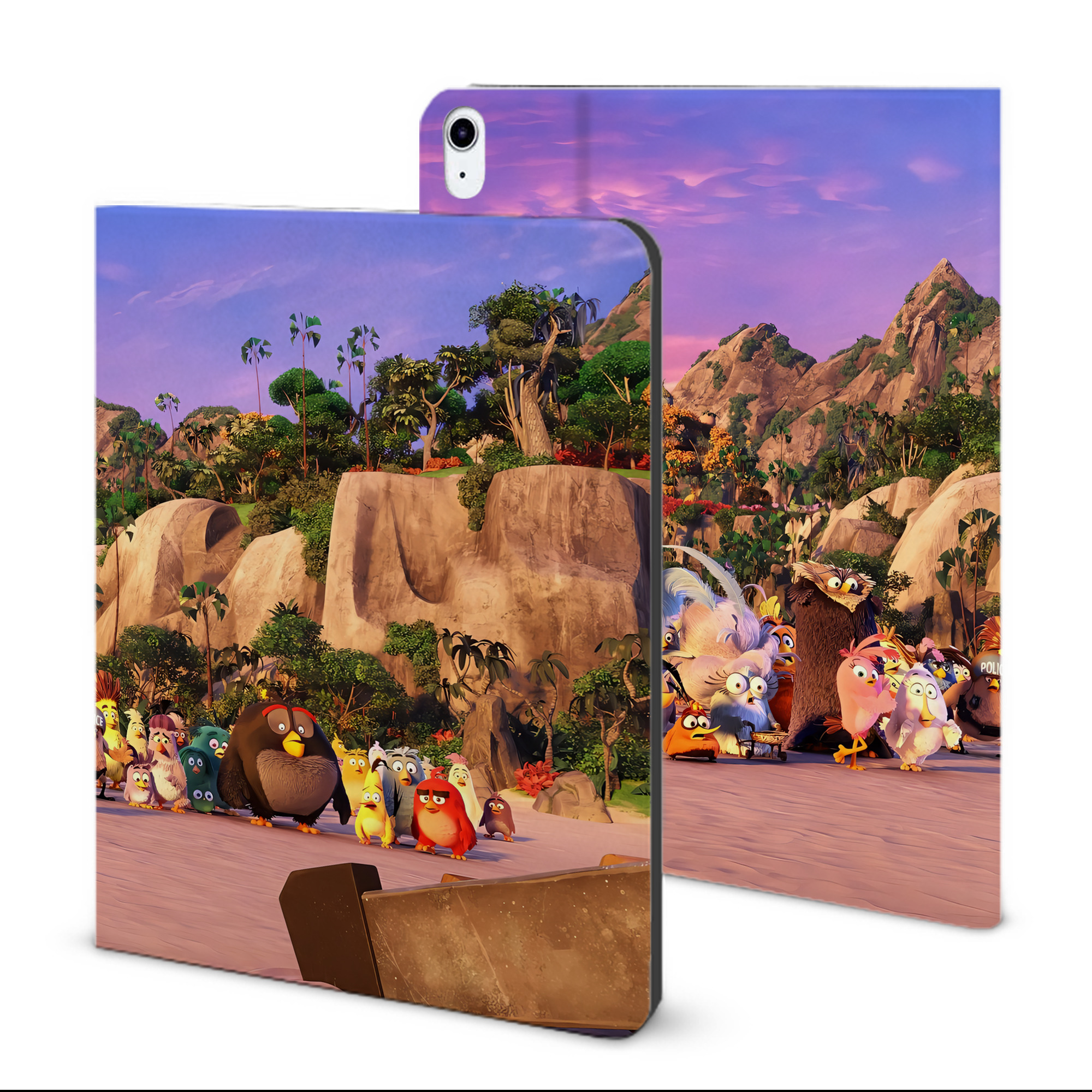 （画像用） Angry Birds アングリーバード IPad ケース ブック型 PUレザー TPU 耐衝撃 軽量 薄型 ペン収納なし 全面保護 IPad 各モデル対応